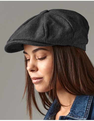 B-B629-Melton Wool Baker Boy Cap